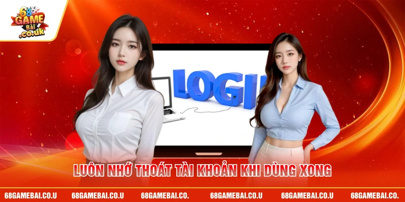 Luôn nhớ thoát tài khoản khi dùng xong